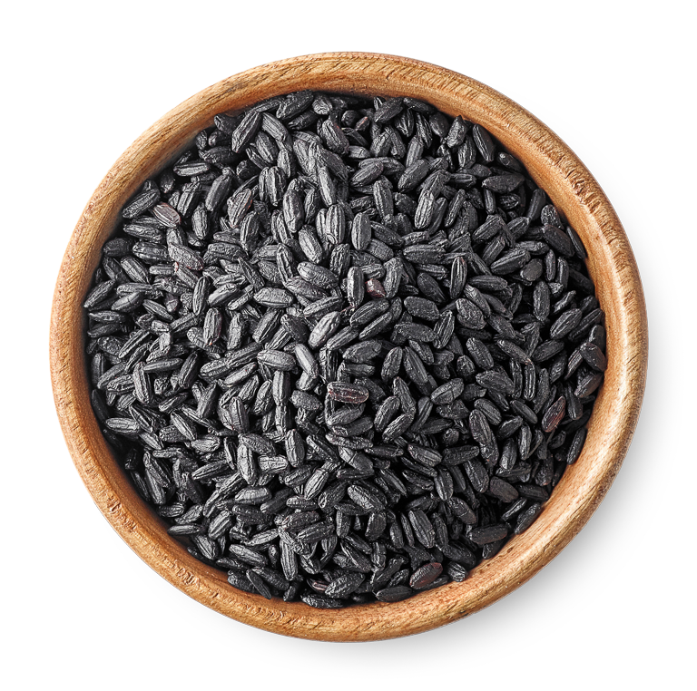 riz noir pour les poke bowls